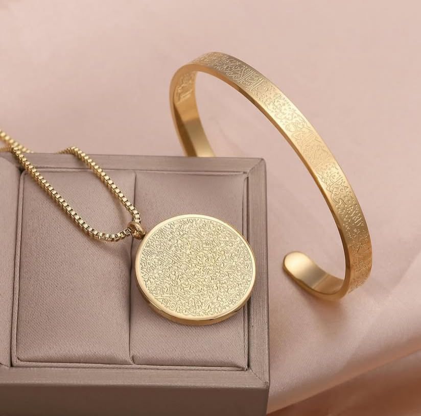 AYETELKÜRSİ BİLEKLİK KOLYE SET